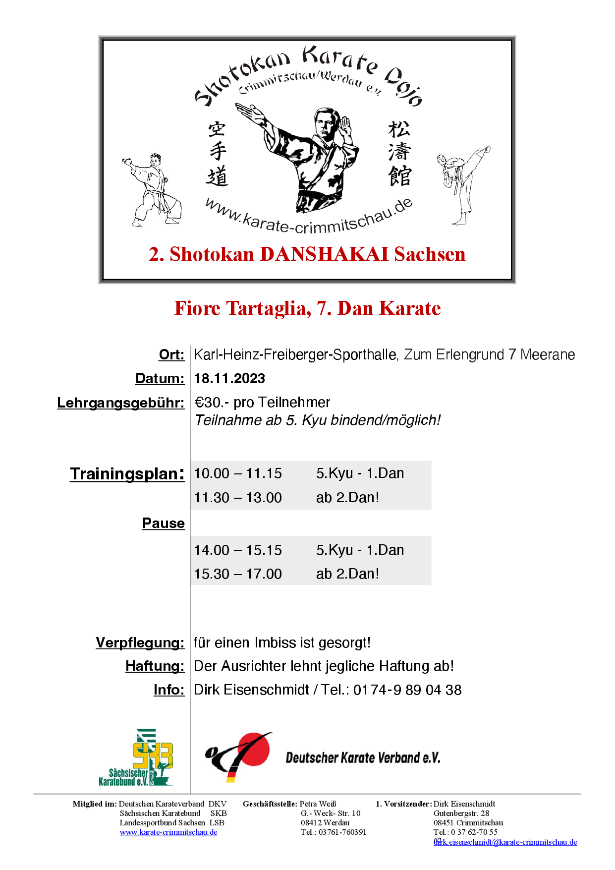 2. Shotokan Danshakai Sachsen Karate Crimmitschau