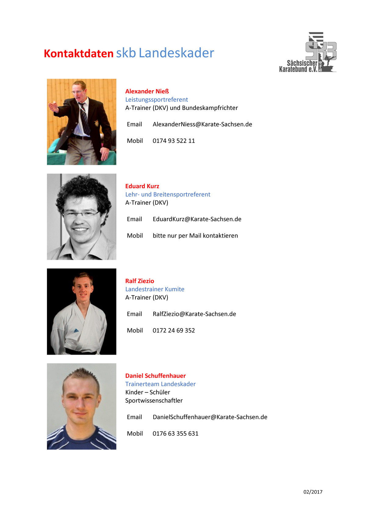 Kaderteam Kontakte
