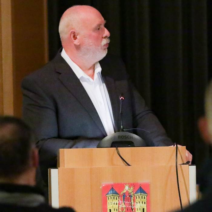 Thomas Hagemann (Präsident) während des Berichts zu seinen Tätigkeiten der vergangenen Amtsperiode 2020.11.21 MV 1